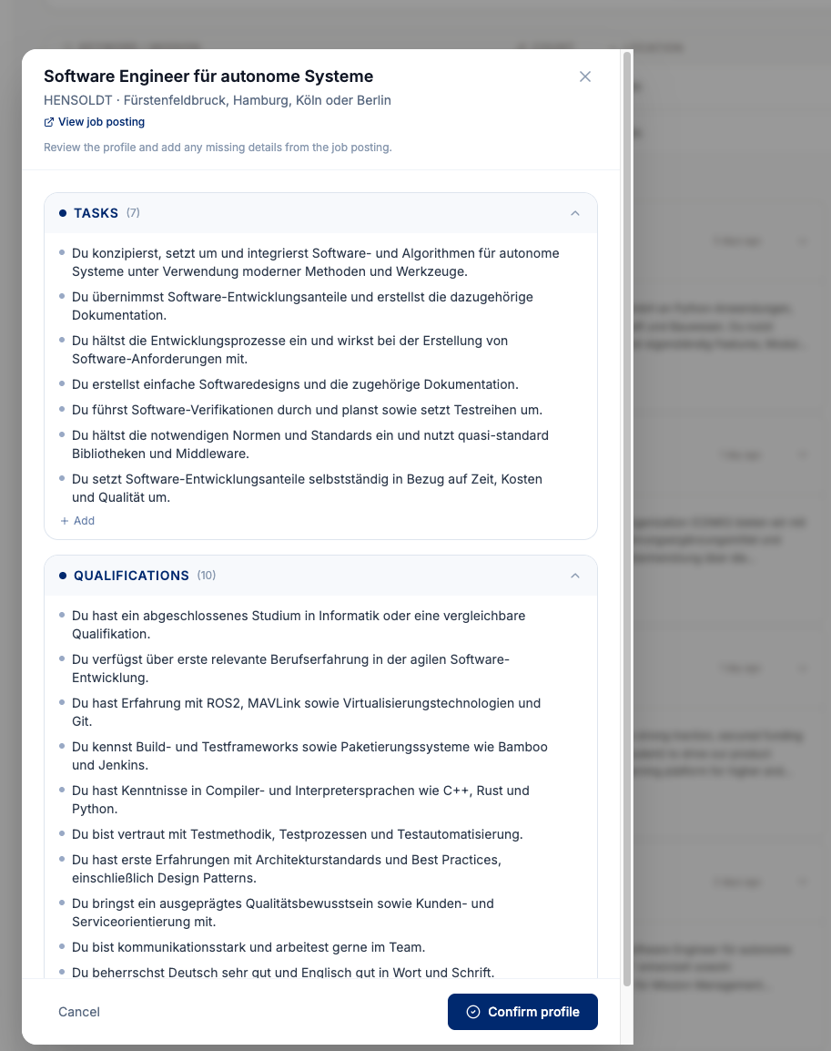 Job Search — Job Preview